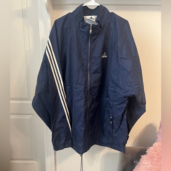 FINAL PRICE Vintage Adidas Navy Windbreaker Jacket - Picture 1 of 6